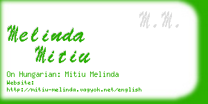 melinda mitiu business card